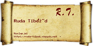 Ruda Tibád névjegykártya